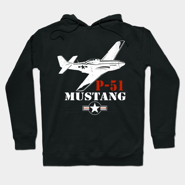 P51 Mustang Aircraft Fighter Hoodie by peskyrubeus